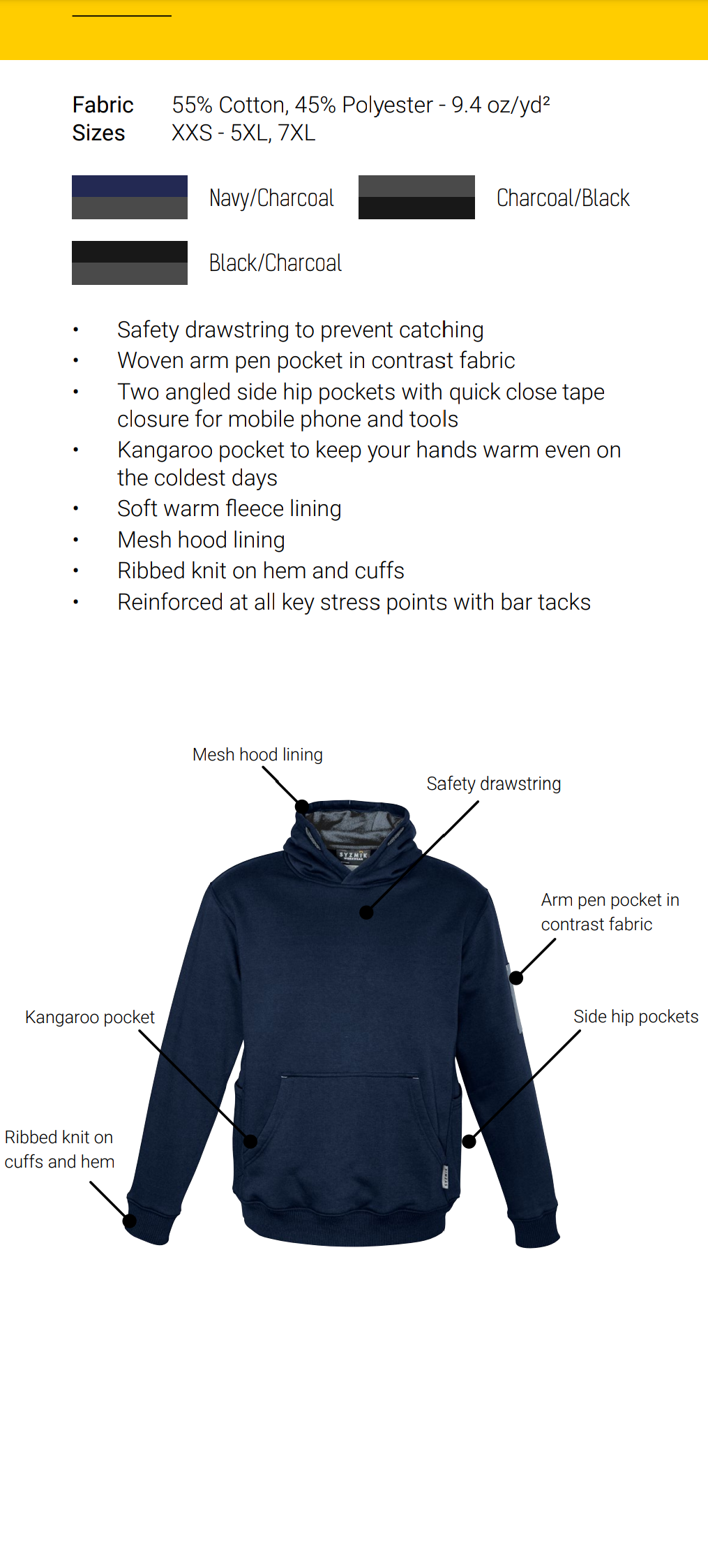 Unisex Syzmik Multi-Pocket Hoodie
ZT467