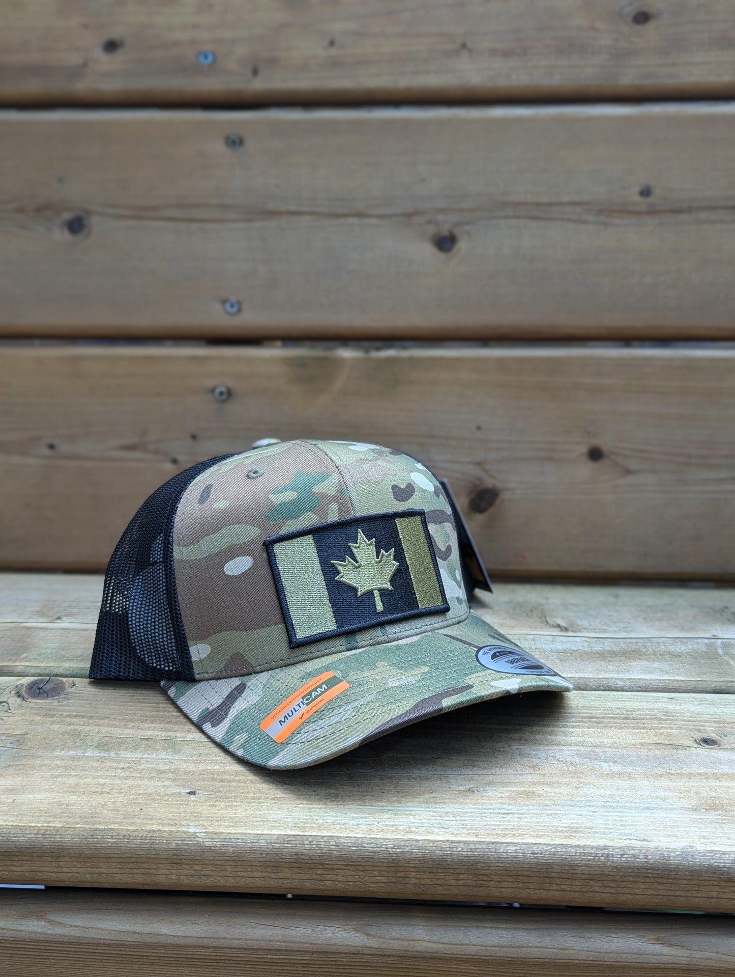 Canadian Flag Hat Patch Military Green
