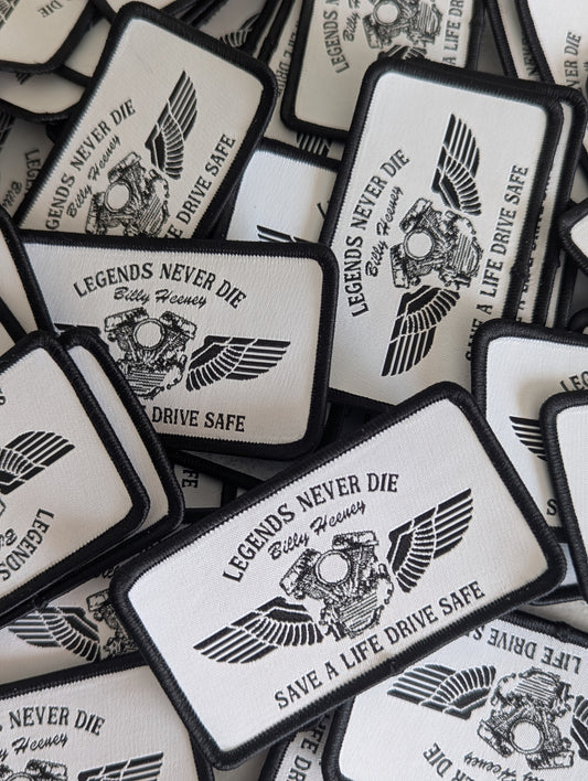 Velcro Backed "Legends never die" Awareness Patch