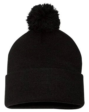 Personalized toque with pom pom