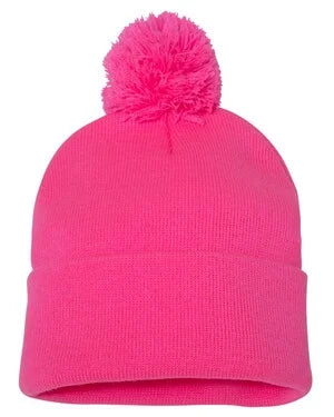 Personalized toque with pom pom